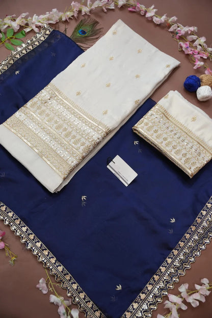 Aarohi kv Women's Woven Design Half Saree with Blouse and Dupatta
