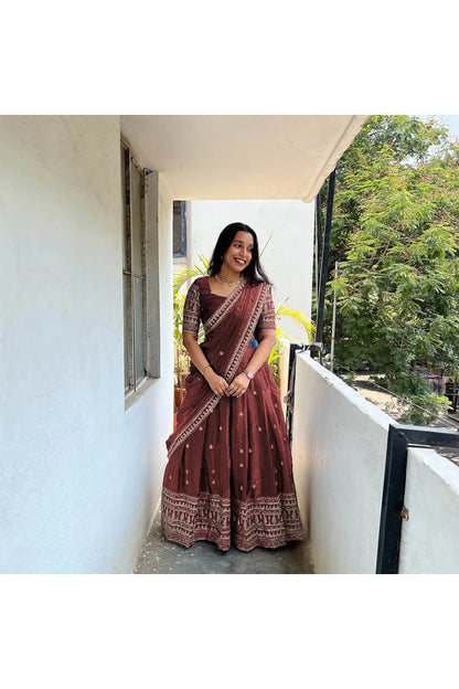 (Mandrikula) South Indian Festival Traditional Half Saree