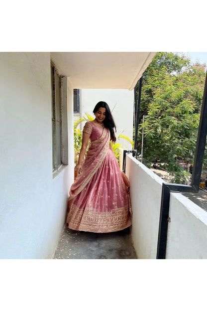 (Mandrikula) South Indian Festival Traditional Half Saree
