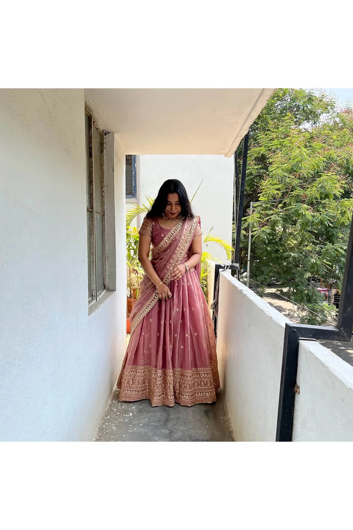 (Mandrikula) South Indian Festival Traditional Half Saree