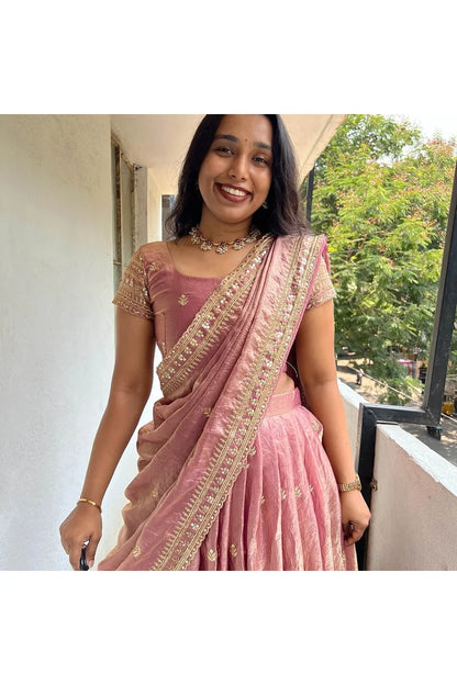 (Mandrikula) South Indian Festival Traditional Half Saree