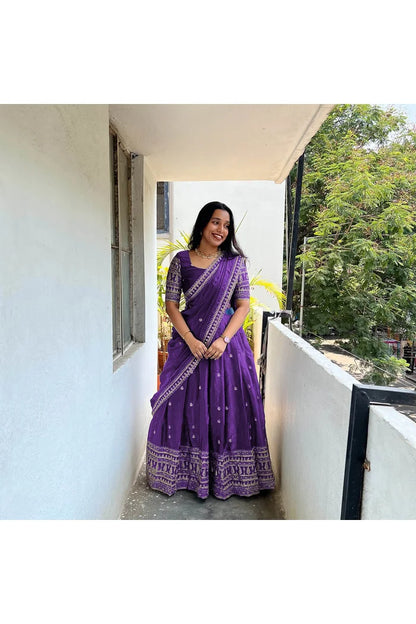 (Mandrikula) South Indian Festival Traditional Half Saree