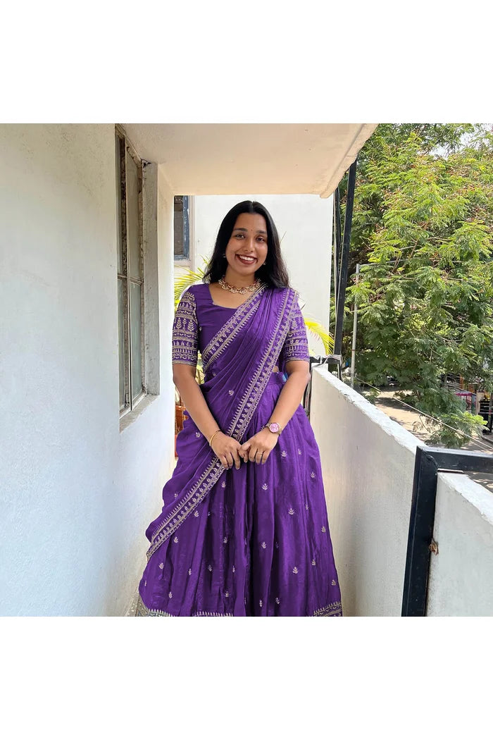 (Mandrikula) South Indian Festival Traditional Half Saree