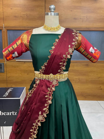 (WeddingRango) Beautifull South Indian Half Saree for women