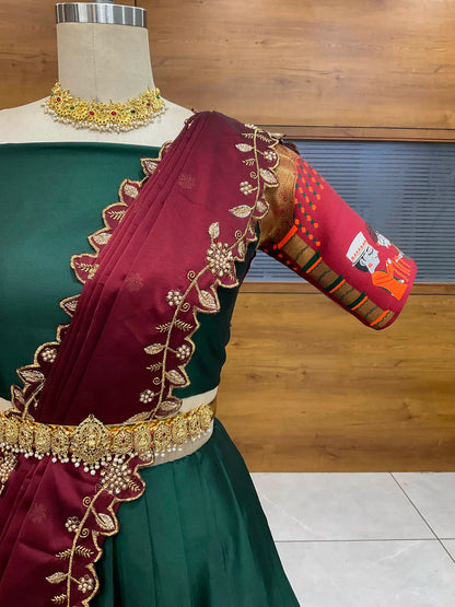 (WeddingRango) Beautifull South Indian Half Saree for women