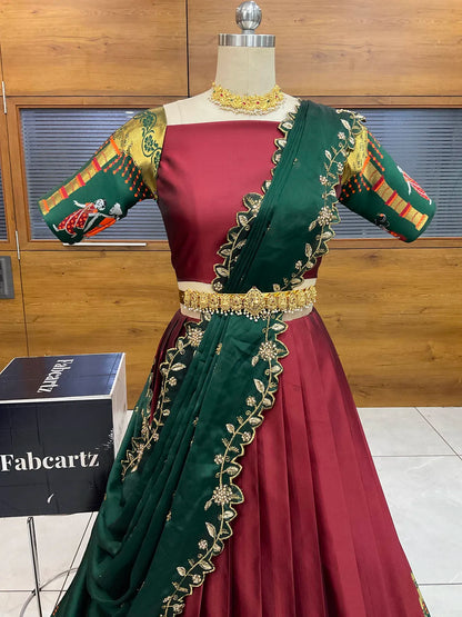 (WeddingRango) Beautifull South Indian Half Saree for women