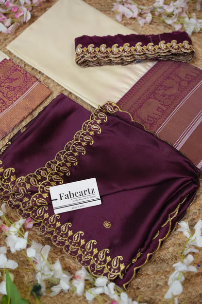 Sharvika Women's Woven Design Half Saree with Embroidered Blouse and Dupatta