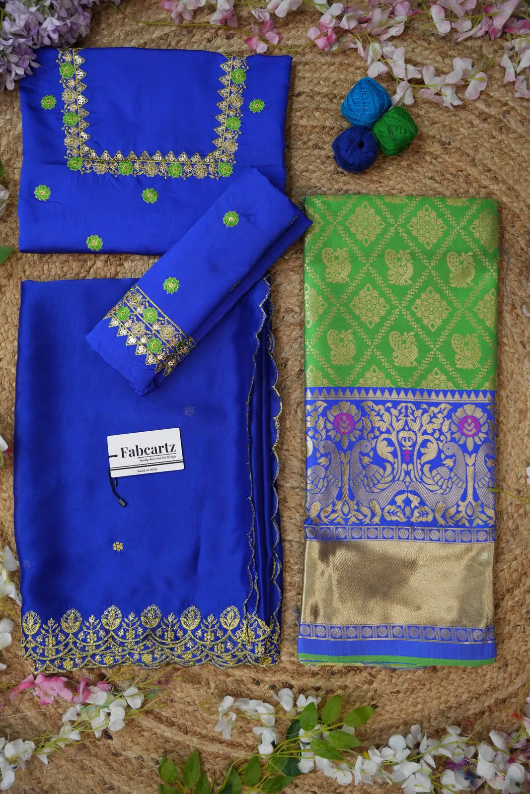 (JayaBox) Women's Woven Design zari work Half Saree with Embroidered Blouse and Dupatta