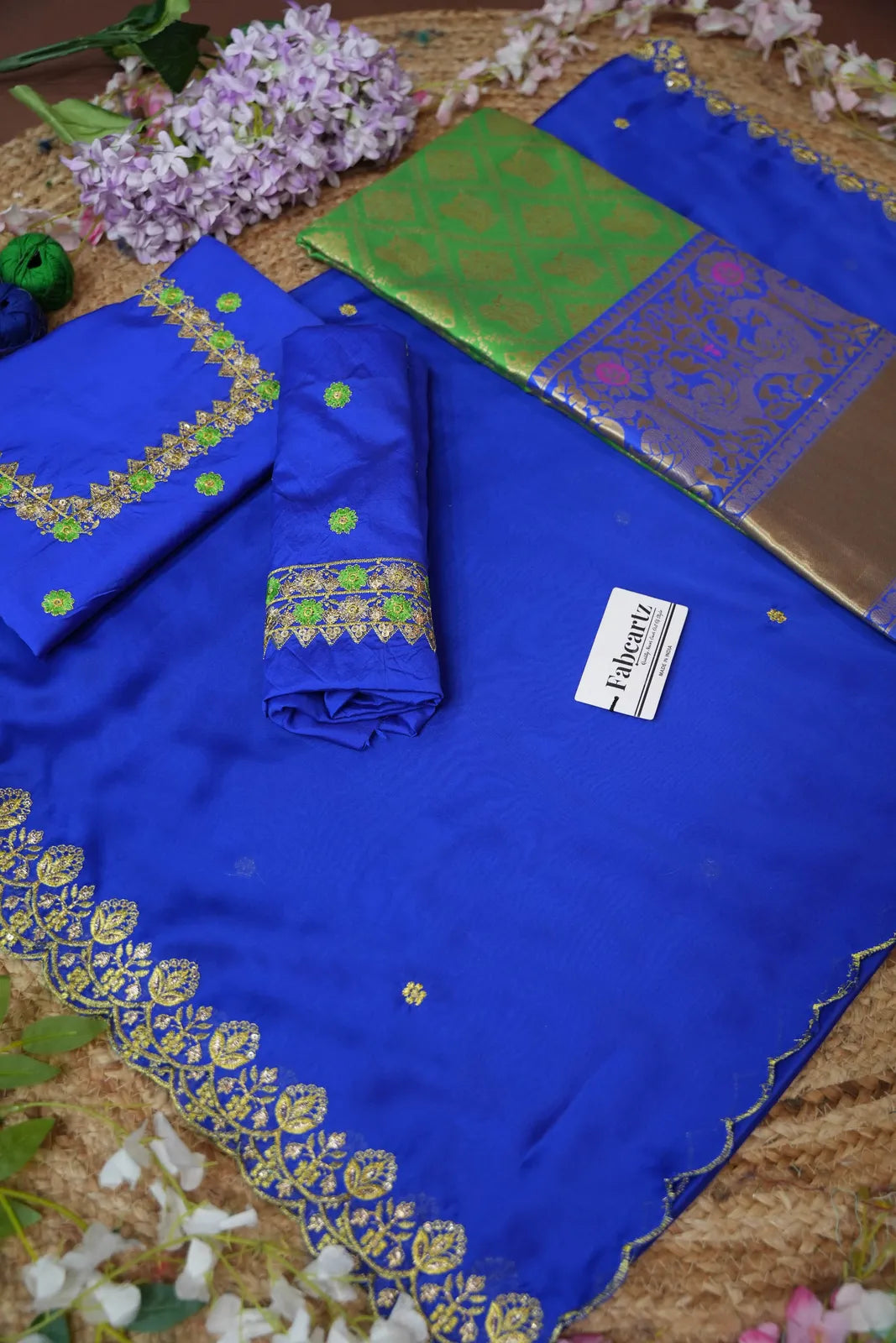 (JayaBox) Women's Woven Design zari work Half Saree with Embroidered Blouse and Dupatta