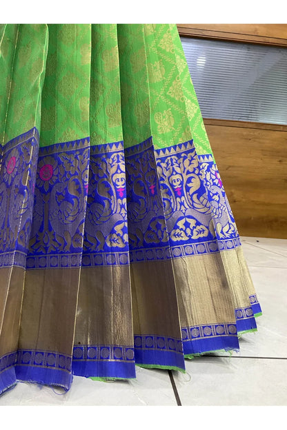 (JayaBox) Women's Woven Design zari work Half Saree with Embroidered Blouse and Dupatta