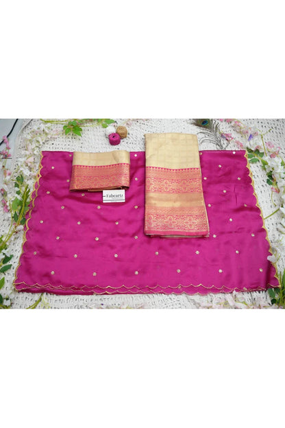 Darvika Women's Woven Design zari work Half Saree with Embroidered Blouse and Dupatta