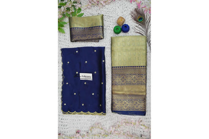 Darvika Women's Woven Design zari work Half Saree with Embroidered Blouse and Dupatta
