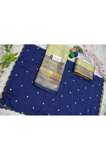 Darvika Women's Woven Design zari work Half Saree with Embroidered Blouse and Dupatta