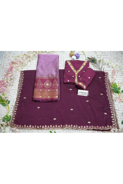 Ravleena Women's Woven Design zari work Half Saree with Embroidered Blouse and Dupatta