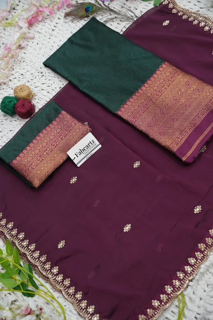 Velprita Women's Woven Design zari work Half Saree with Embroidered Blouse and Dupatta