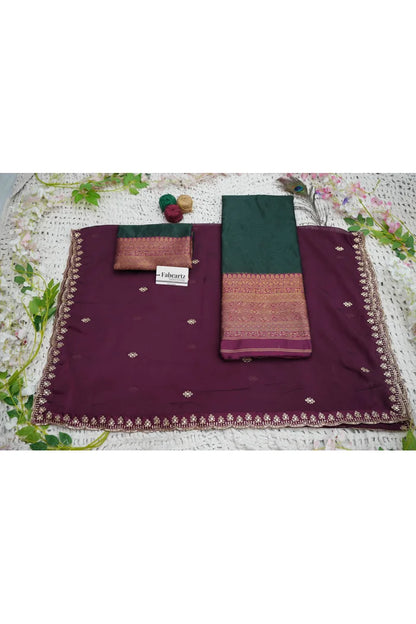 Velprita Women's Woven Design zari work Half Saree with Embroidered Blouse and Dupatta