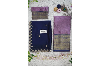 Velprita Women's Woven Design zari work Half Saree with Embroidered Blouse and Dupatta