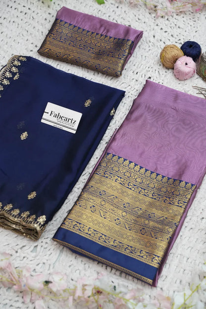 Velprita Women's Woven Design zari work Half Saree with Embroidered Blouse and Dupatta