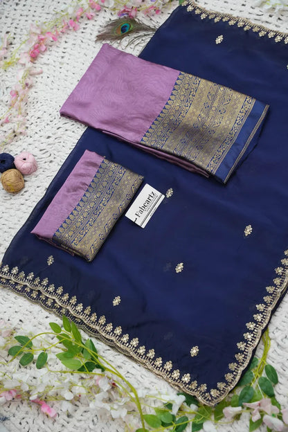 Velprita Women's Woven Design zari work Half Saree with Embroidered Blouse and Dupatta