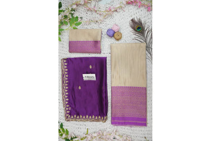 Velprita Women's Woven Design zari work Half Saree with Embroidered Blouse and Dupatta