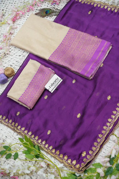 Velprita Women's Woven Design zari work Half Saree with Embroidered Blouse and Dupatta