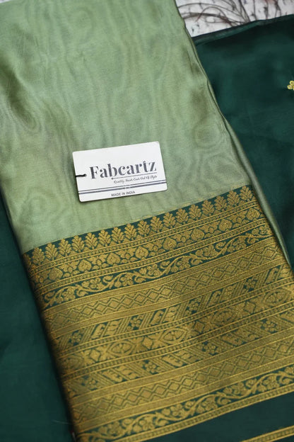 Velprita Women's Woven Design zari work Half Saree with Embroidered Blouse and Dupatta