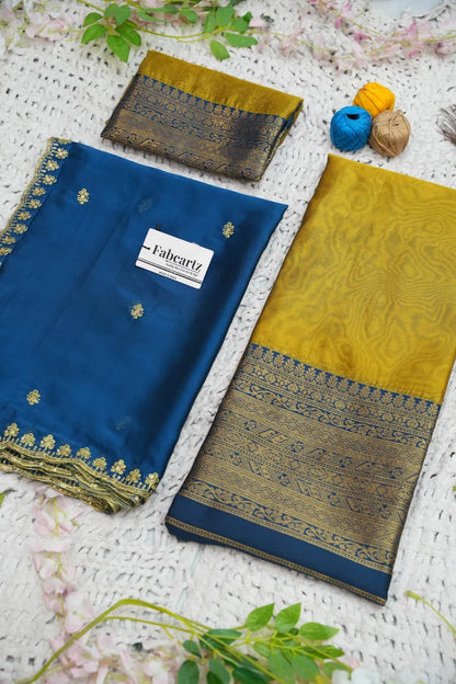 Velprita Women's Woven Design zari work Half Saree with Embroidered Blouse and Dupatta