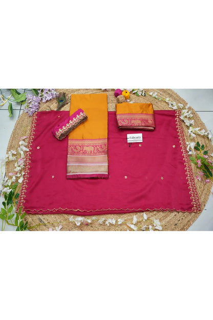 Sharvika Women's Woven Design Half Saree with Embroidered Blouse and Dupatta