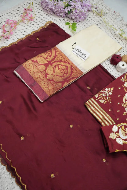 Pragna Women's Woven Design zari work Half Saree with Embroidered Blouse and Dupatta