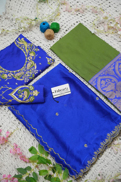 Pragna Women's Woven Design zari work Half Saree with Embroidered Blouse and Dupatta
