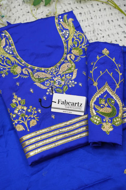 Pragna Women's Woven Design zari work Half Saree with Embroidered Blouse and Dupatta