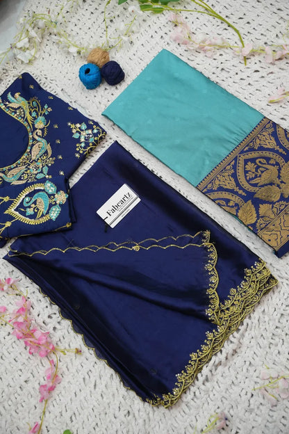 Pragna Women's Woven Design zari work Half Saree with Embroidered Blouse and Dupatta