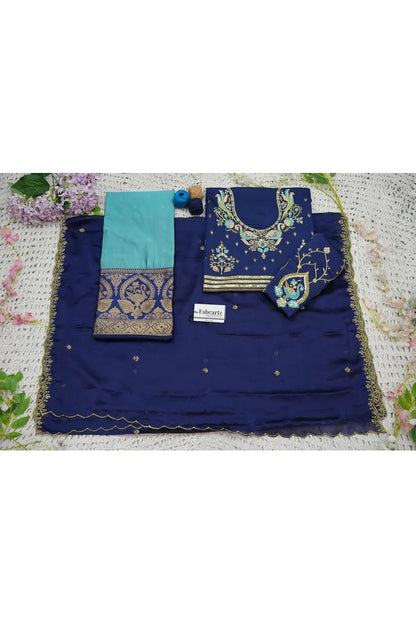 Pragna Women's Woven Design zari work Half Saree with Embroidered Blouse and Dupatta
