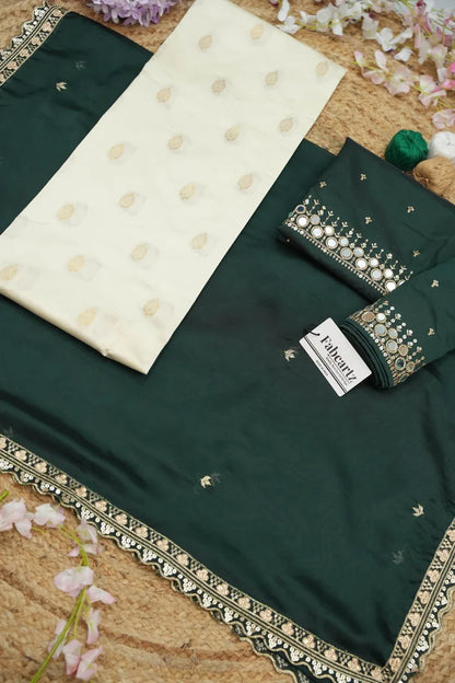 Ridhima South Indian Festival Traditional Half Saree with Embroidered Blouse & Dupatta