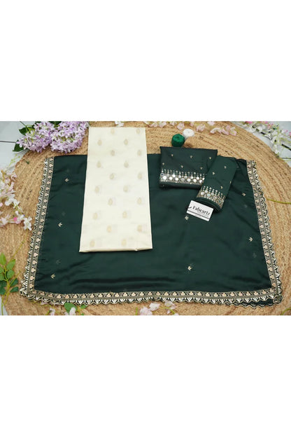 Ridhima South Indian Festival Traditional Half Saree with Embroidered Blouse & Dupatta