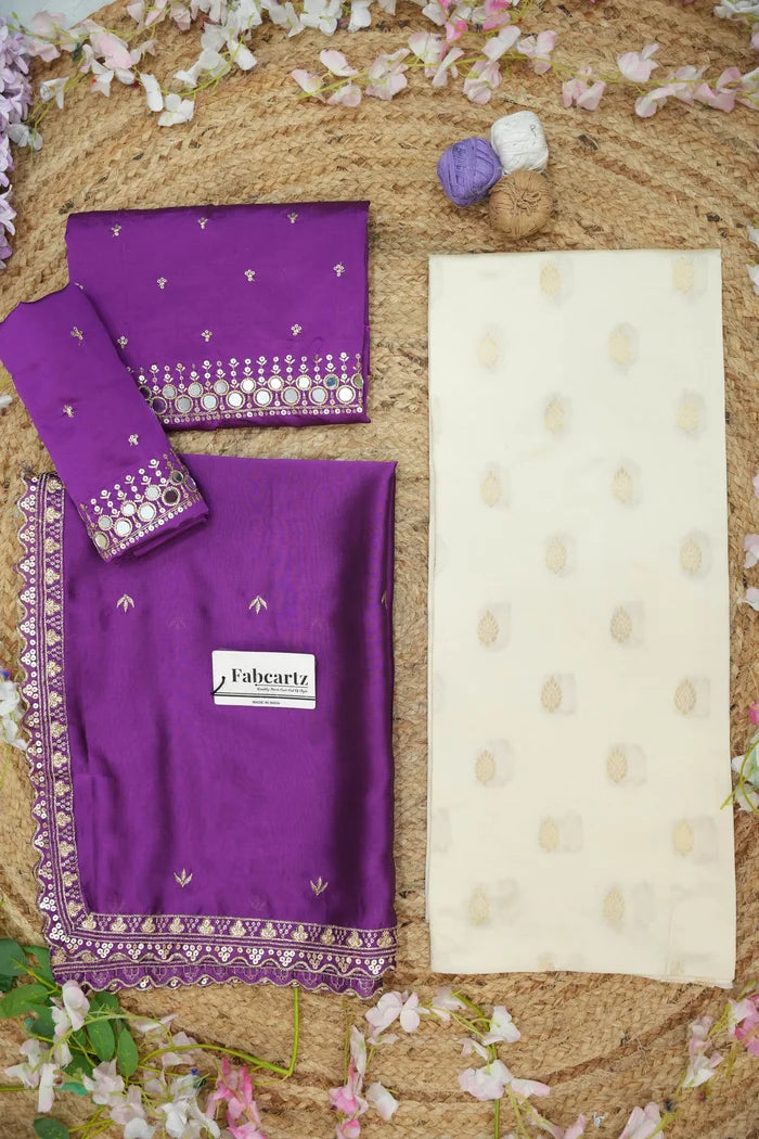 Ridhima South Indian Festival Traditional Half Saree with Embroidered Blouse & Dupatta