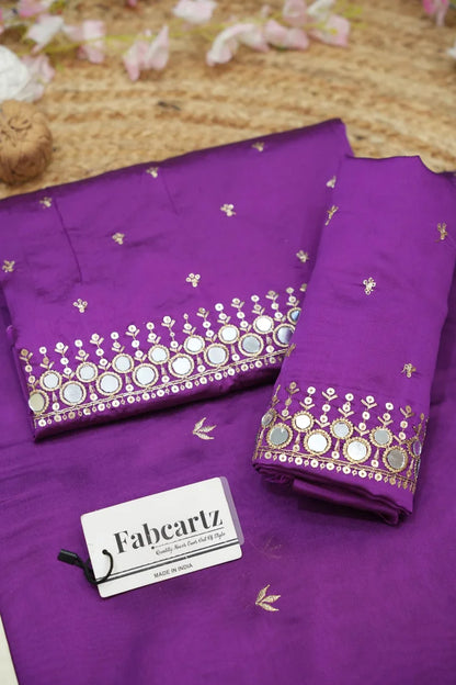 Ridhima South Indian Festival Traditional Half Saree with Embroidered Blouse & Dupatta