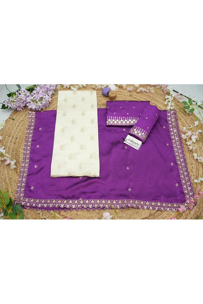 Ridhima South Indian Festival Traditional Half Saree with Embroidered Blouse & Dupatta