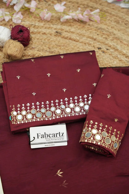 Ridhima South Indian Festival Traditional Half Saree with Embroidered Blouse & Dupatta