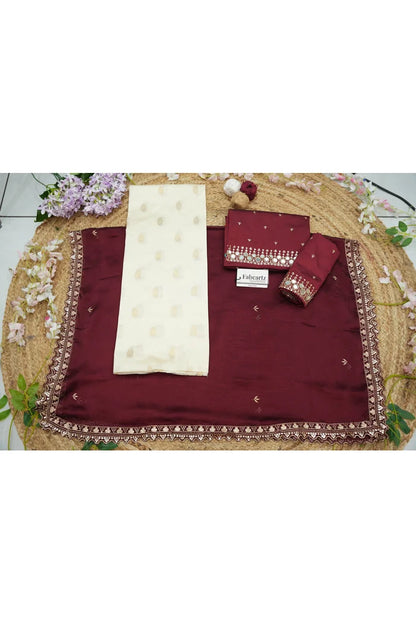 Ridhima South Indian Festival Traditional Half Saree with Embroidered Blouse & Dupatta