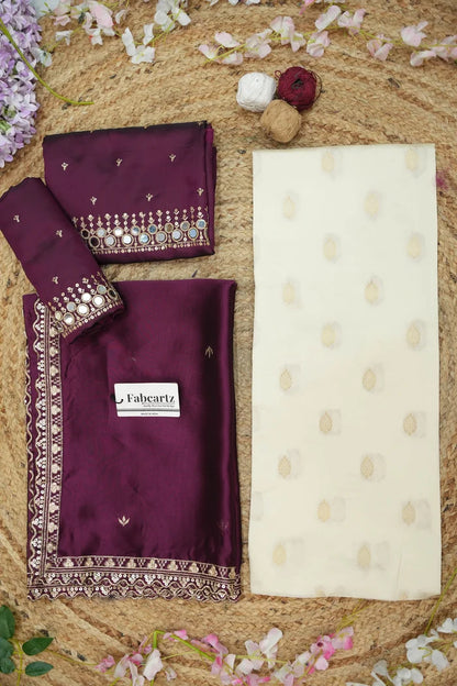Ridhima South Indian Festival Traditional Half Saree with Embroidered Blouse & Dupatta