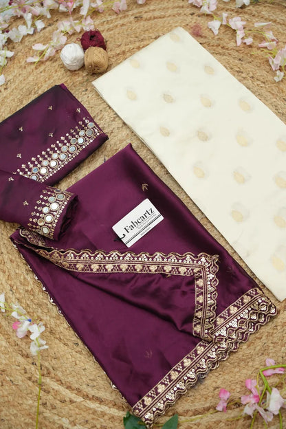 Ridhima South Indian Festival Traditional Half Saree with Embroidered Blouse & Dupatta