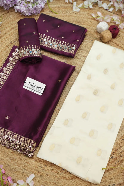 Ridhima South Indian Festival Traditional Half Saree with Embroidered Blouse & Dupatta