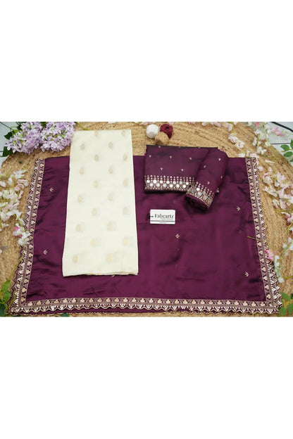 Ridhima South Indian Festival Traditional Half Saree with Embroidered Blouse & Dupatta