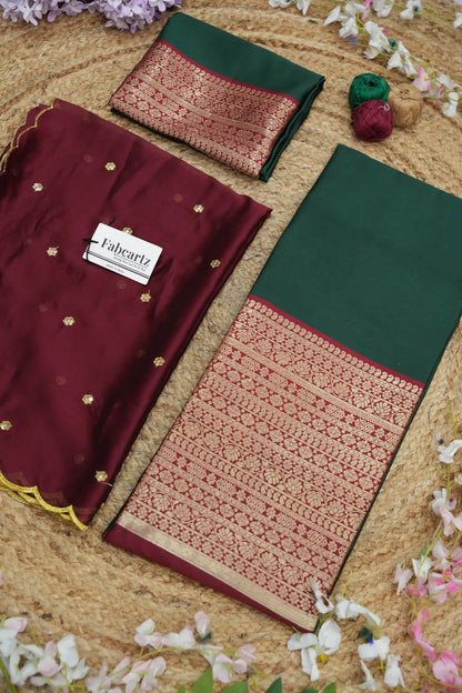 (Imarti) Women's Woven Design Half Saree with Blouse and Dupatta