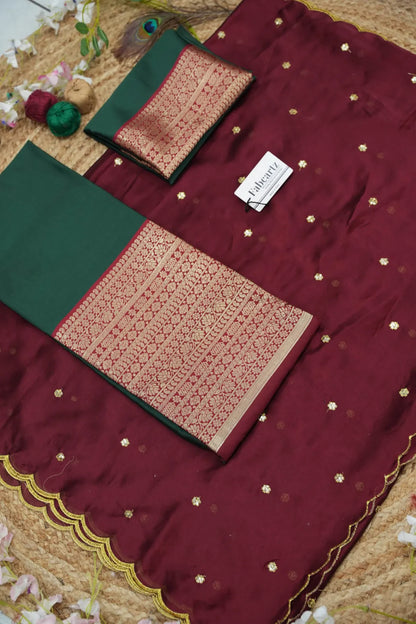 (Imarti) Women's Woven Design Half Saree with Blouse and Dupatta