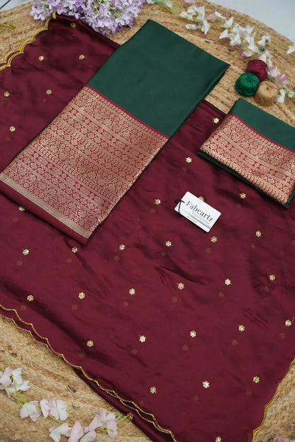 (Imarti) Women's Woven Design Half Saree with Blouse and Dupatta