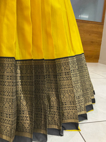 (Imarti) Women's Woven Design Half Saree with Blouse and Dupatta