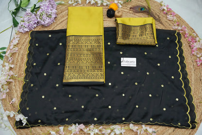 (Imarti) Women's Woven Design Half Saree with Blouse and Dupatta