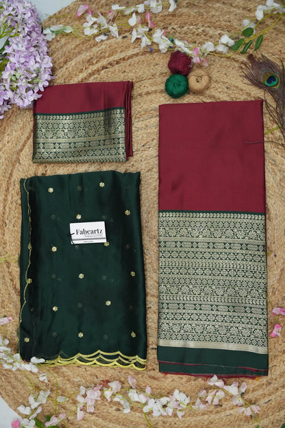 (Imarti) Women's Woven Design Half Saree with Blouse and Dupatta